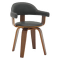 Black Leather Upholstered Swivel Dining Chair with Armrests G2295
