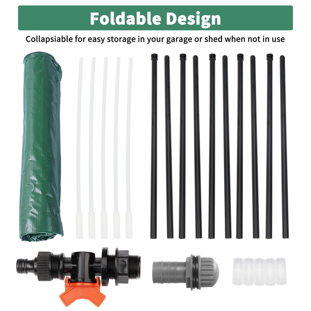 50 Gallon Foldable PVC Rain Barrel with Filter K524024