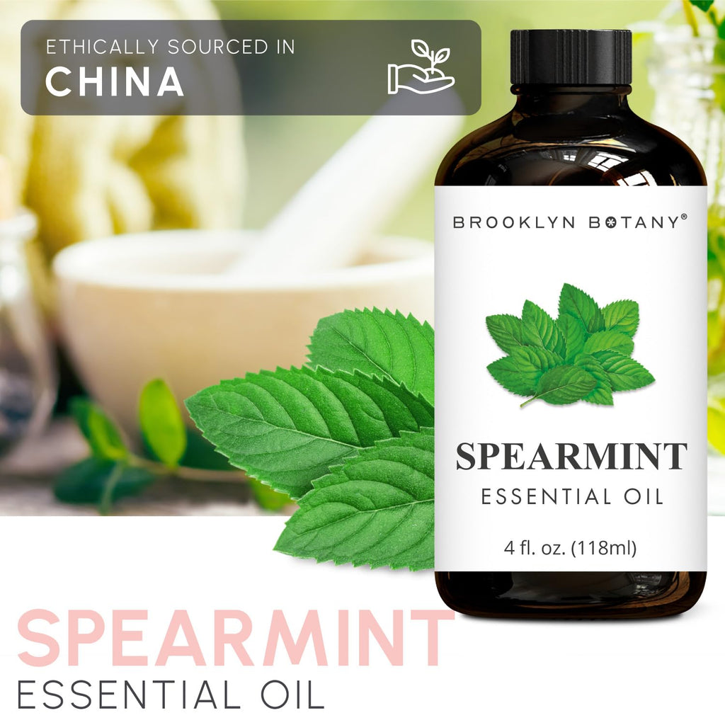 Spearmint & Lavender Essential Oils 4 Fl Oz Pack of 2 T19419