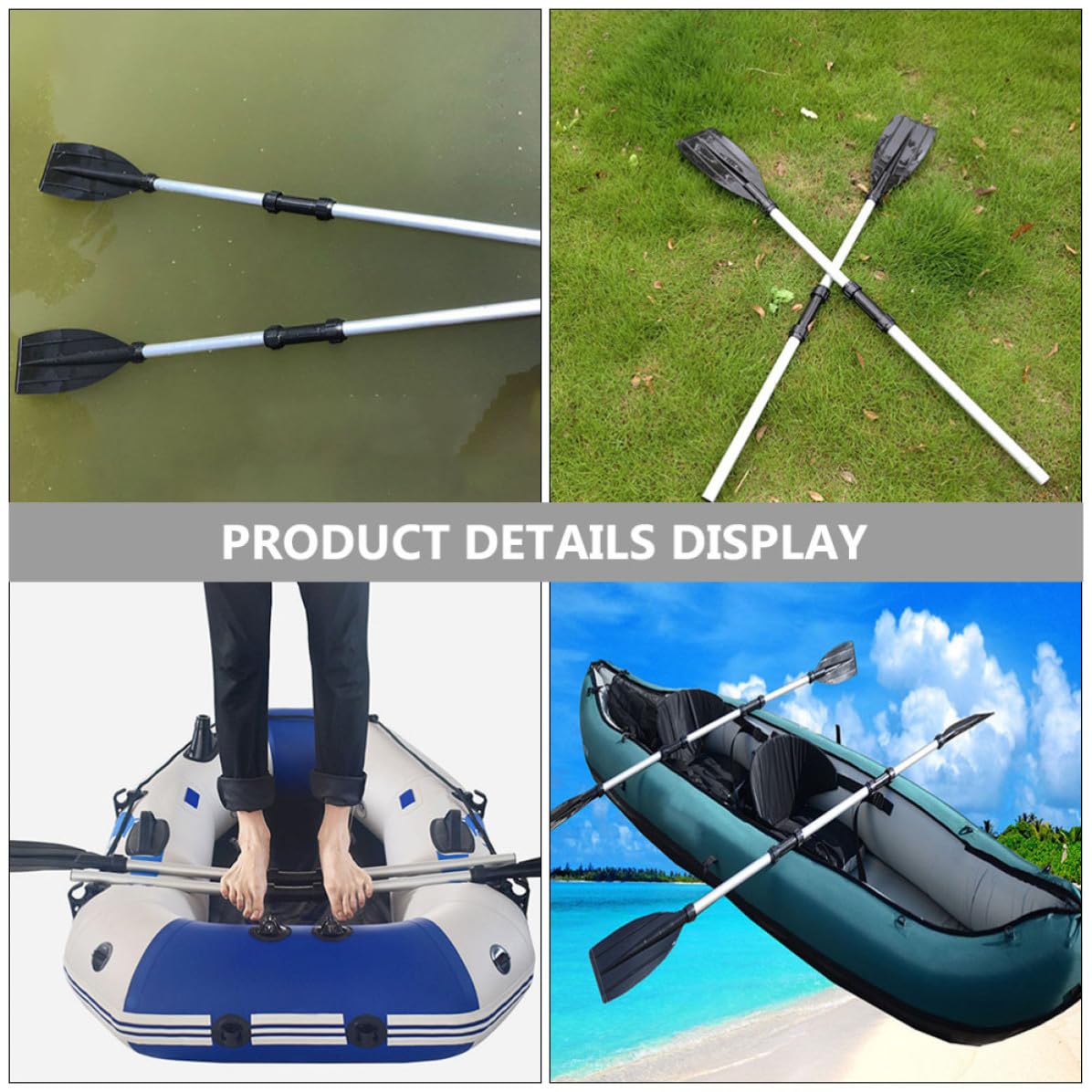 2pcs Adjustable Aluminum Alloy Kayak Paddles A262424