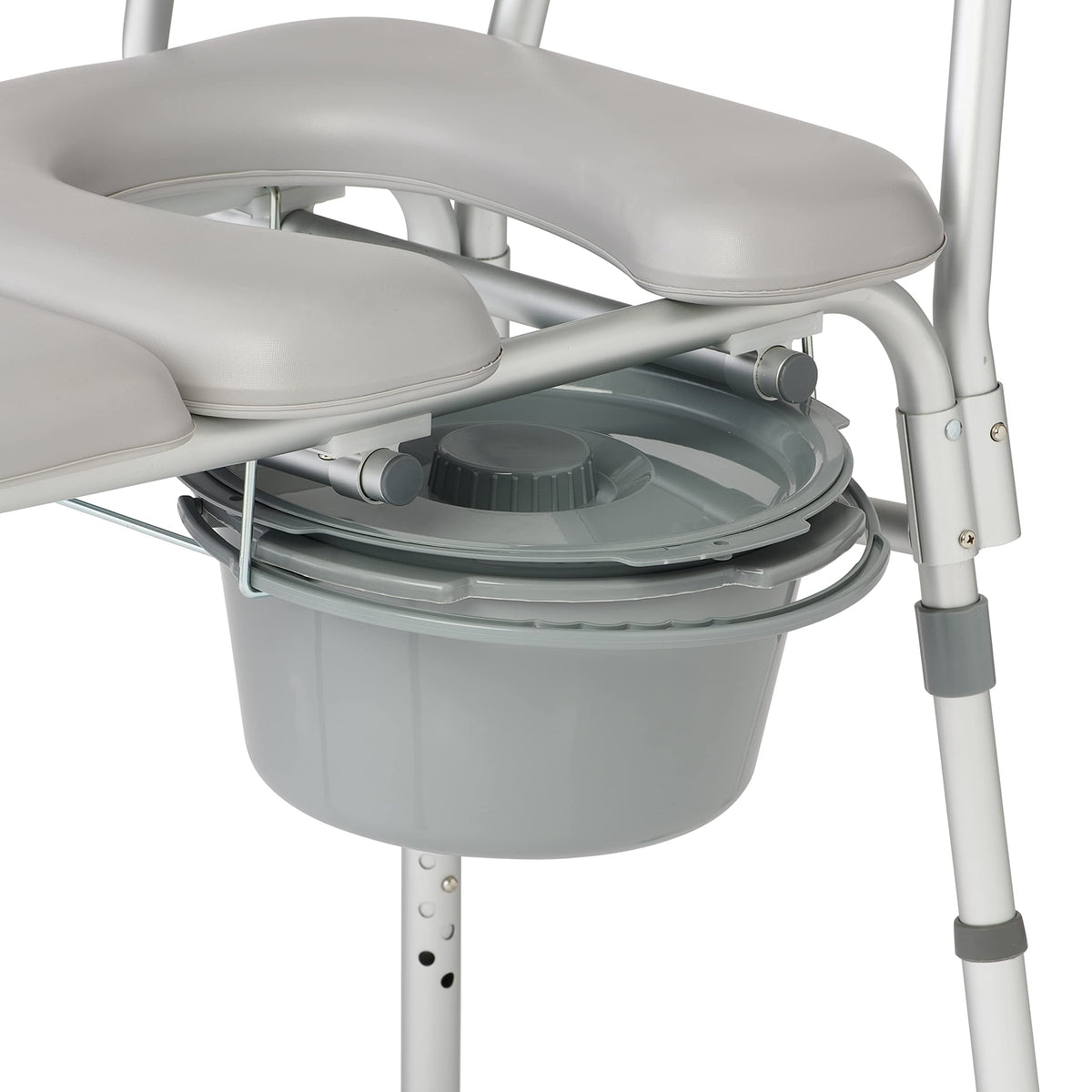 Padded Combination Transfer Bench and Commode, 400 lb. Capacity W3306