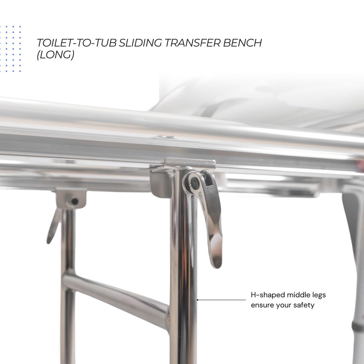 Toilet-to-Tub Transfer Bench with Cut Out Seat W86056