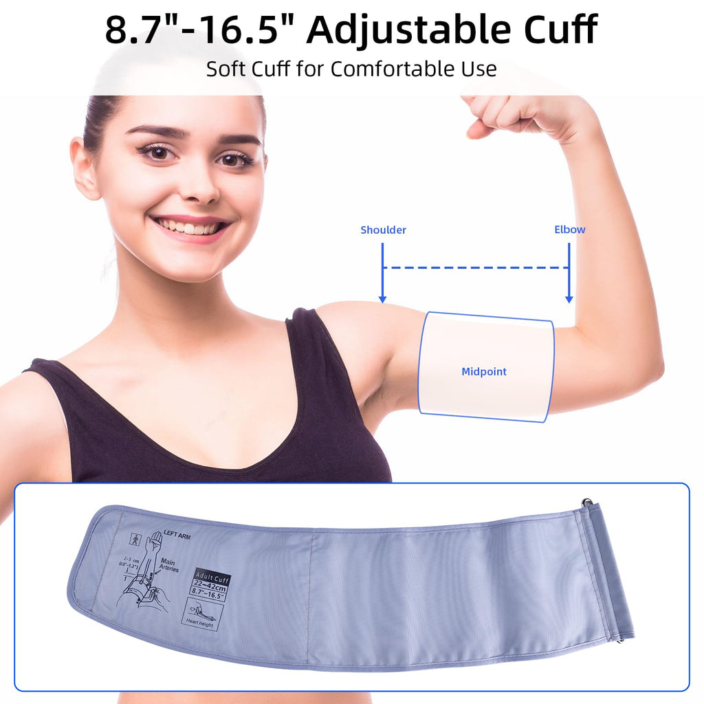 Automatic Upper Arm Blood Pressure Monitor with Adjustable Cuff F42167