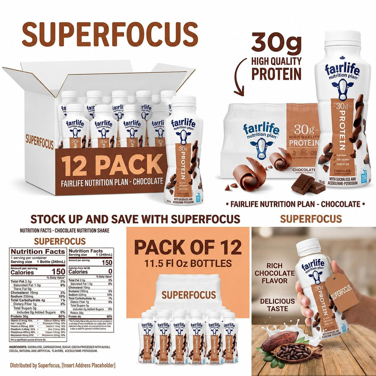 High Protein Chocolate Shake 12 Pack Q9855
