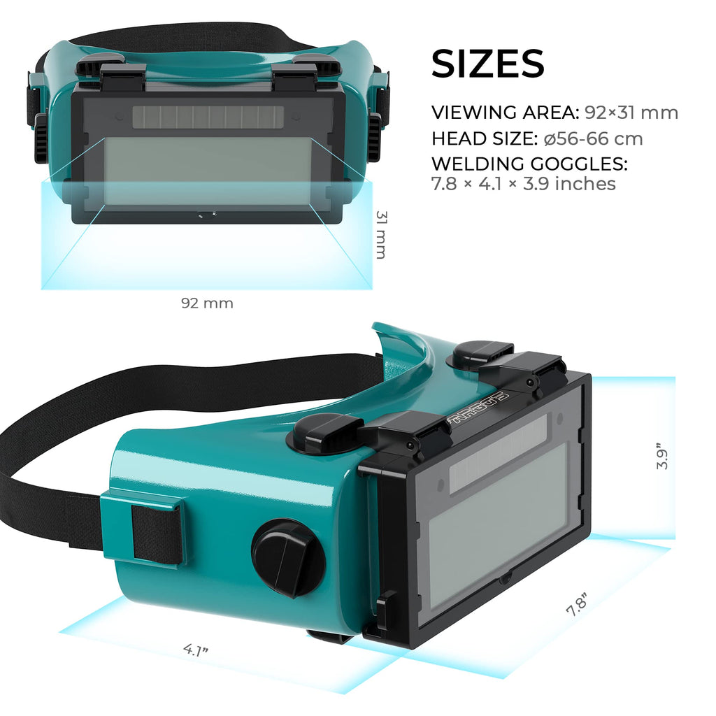 Welding Goggles Auto Darkening Flip Up DIN 8-12 F9339
