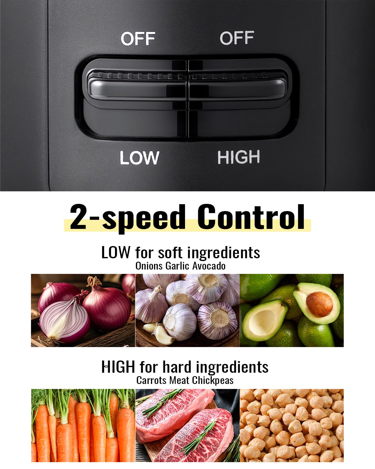 4 Cup Electric Food Processor with Stainless Steel Blades O2119