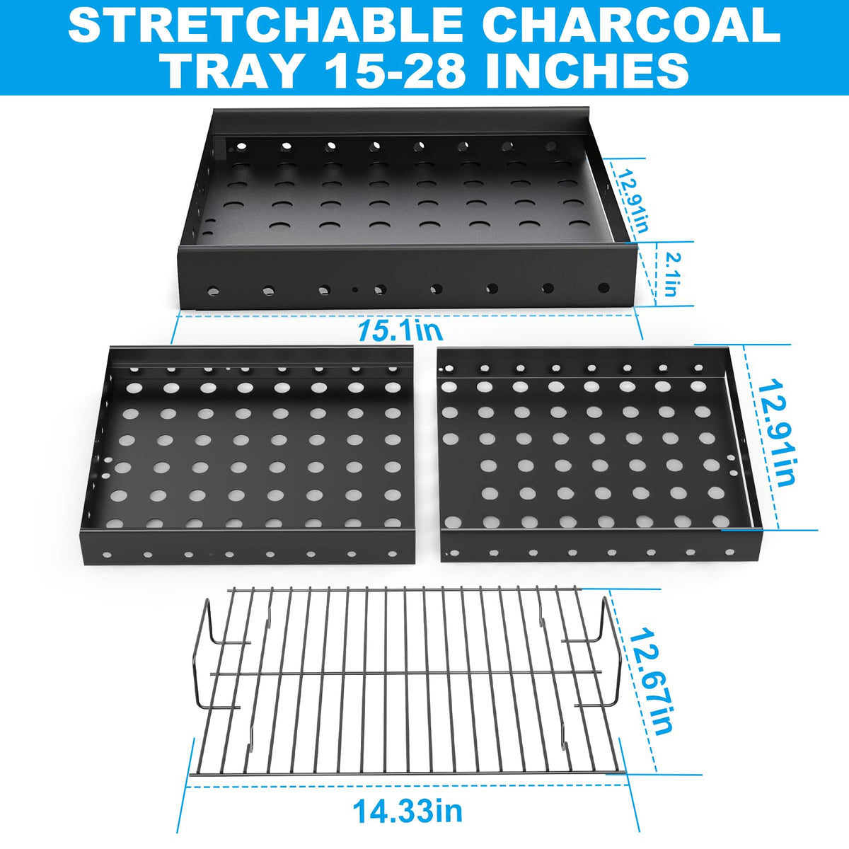 Charcoal Grill Basket Pan Replacement Parts F476
