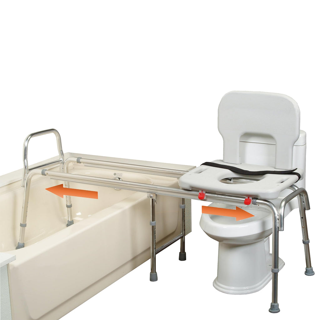 Toilet-to-Tub Transfer Bench with Cut Out Seat W86056