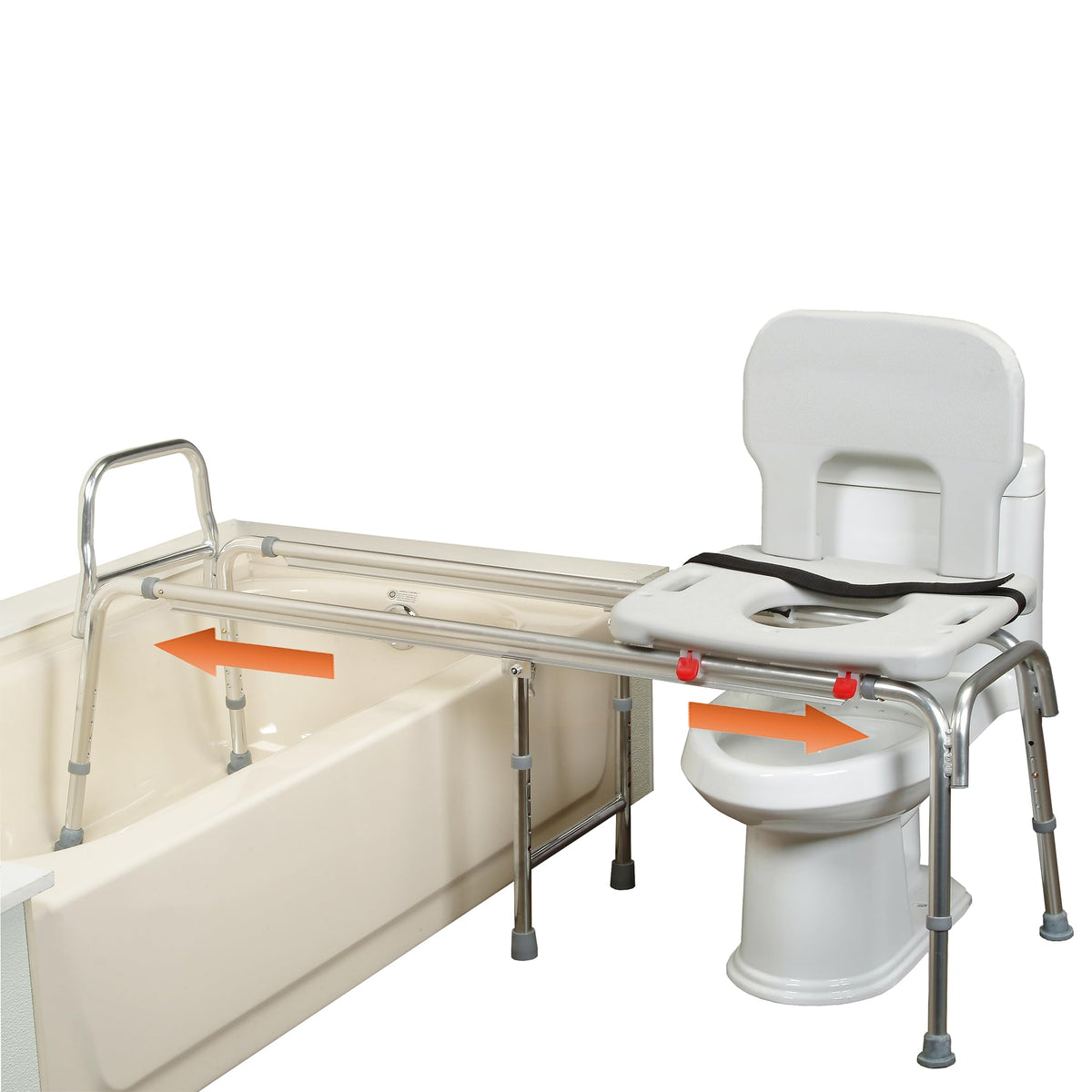 Toilet-to-Tub Transfer Bench with Cut Out Seat W86056