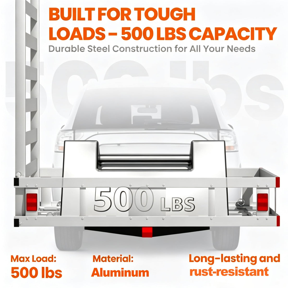 Aluminum Hitch Cargo Carrier with Ramp N14258