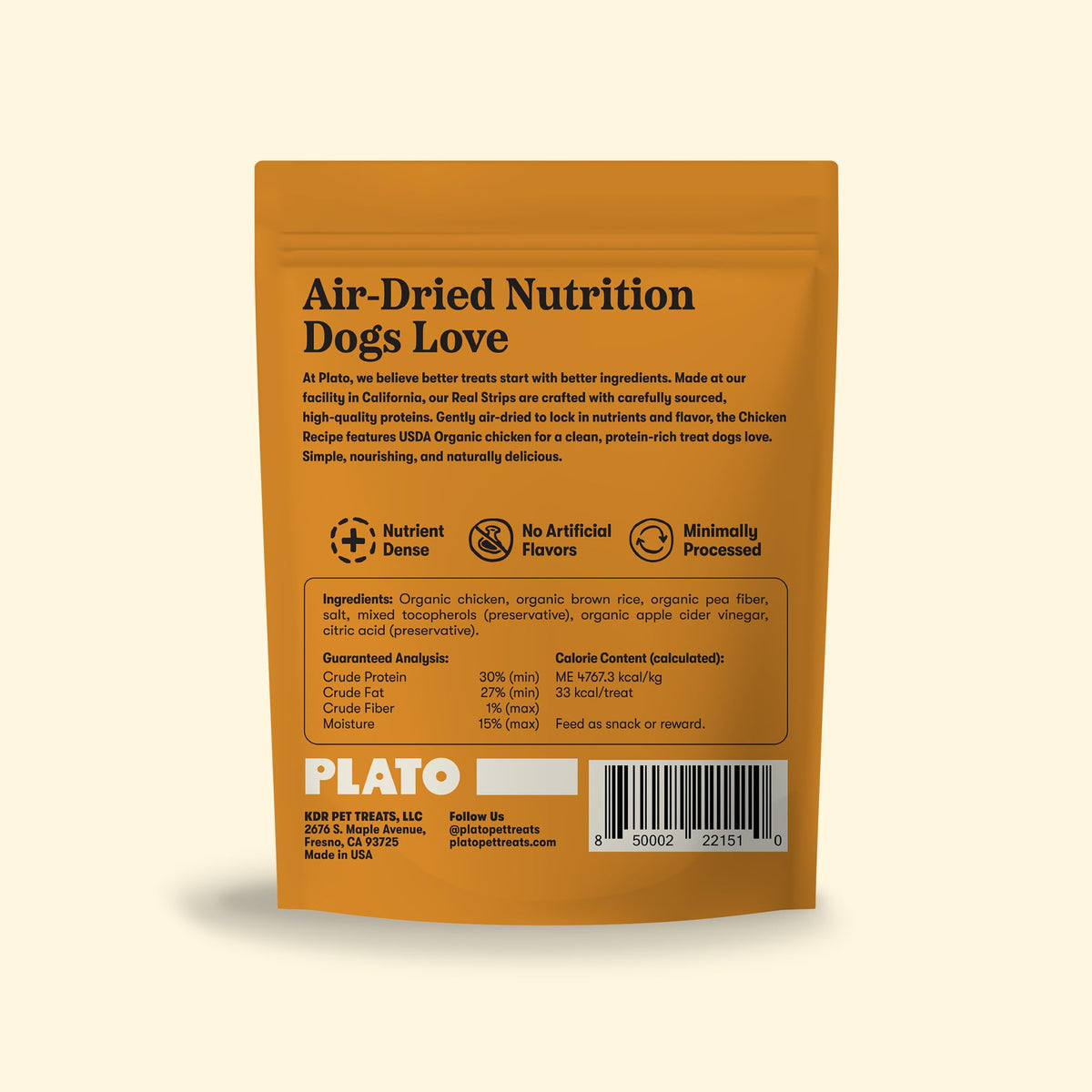 Organic Chicken Recipe Dog Treats, 18 oz S44228