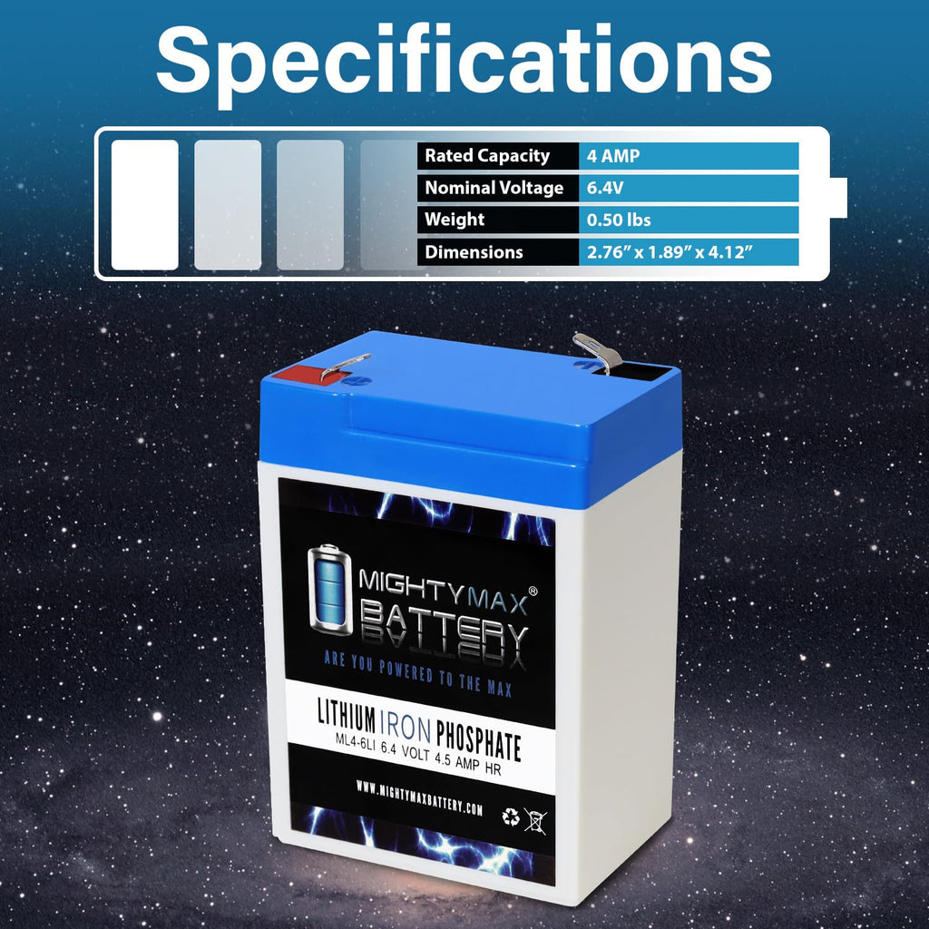 6V 4.5AH Lithium Replacement Battery N615965