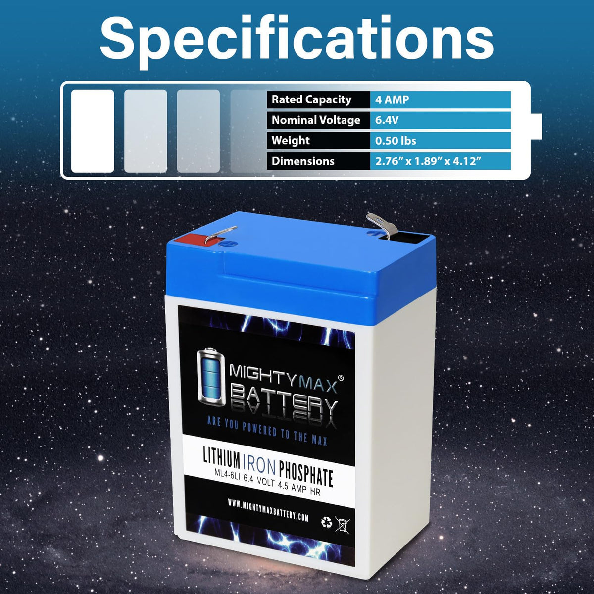 6V 4.5AH Lithium Replacement Battery N615965