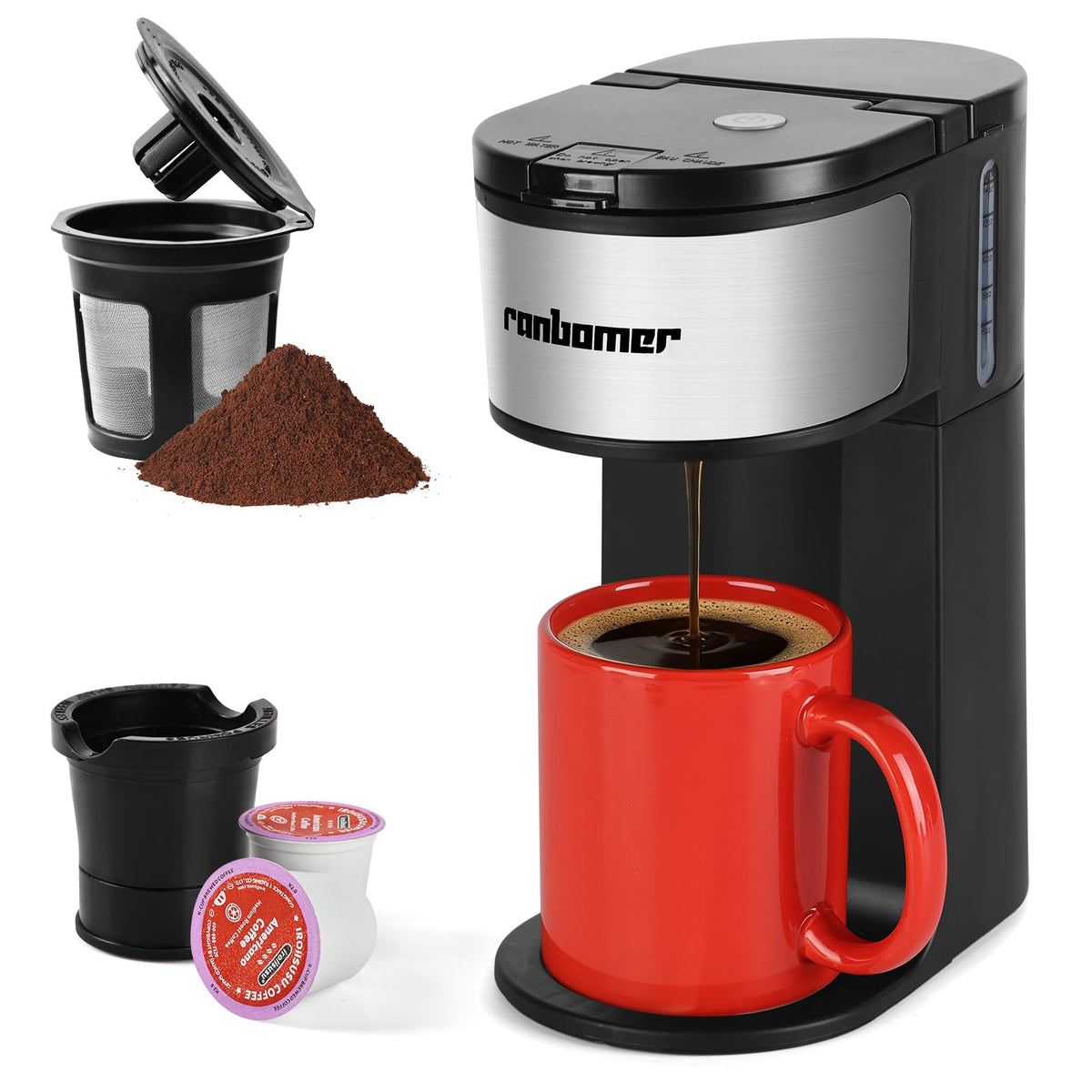 K Cup Single Serve Coffee Maker 2 in 1 I794902