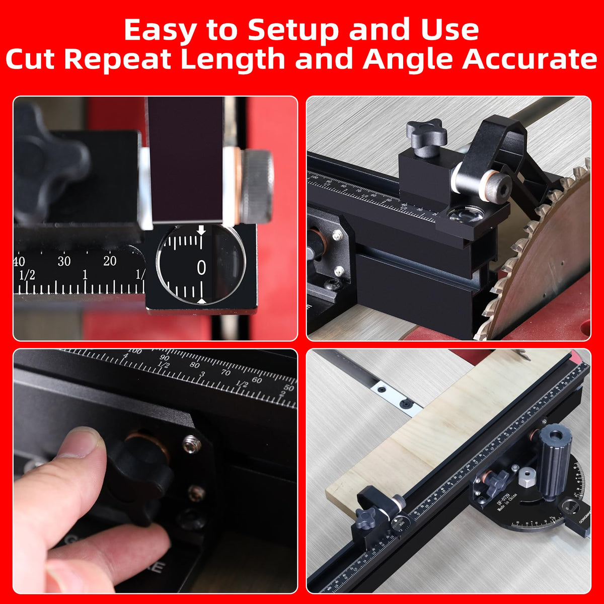 Portable Table Saw Miter Gauge with 18 Inch Fence and Flip Stop W558461