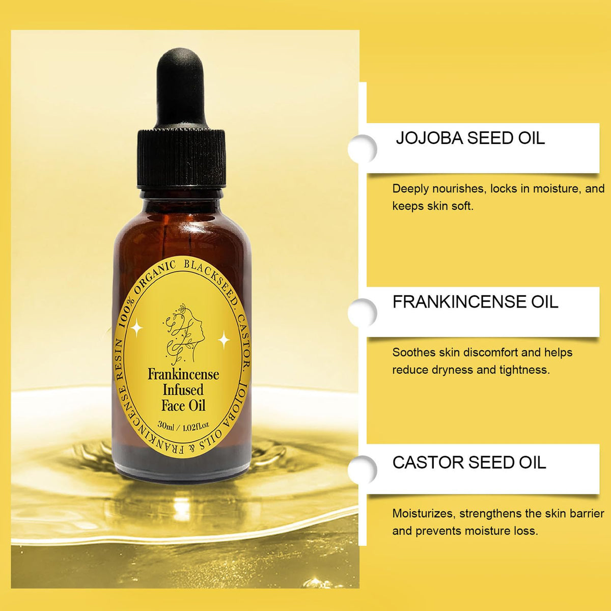 Frankincense Resin Oil Facial Serum 3PC A230494