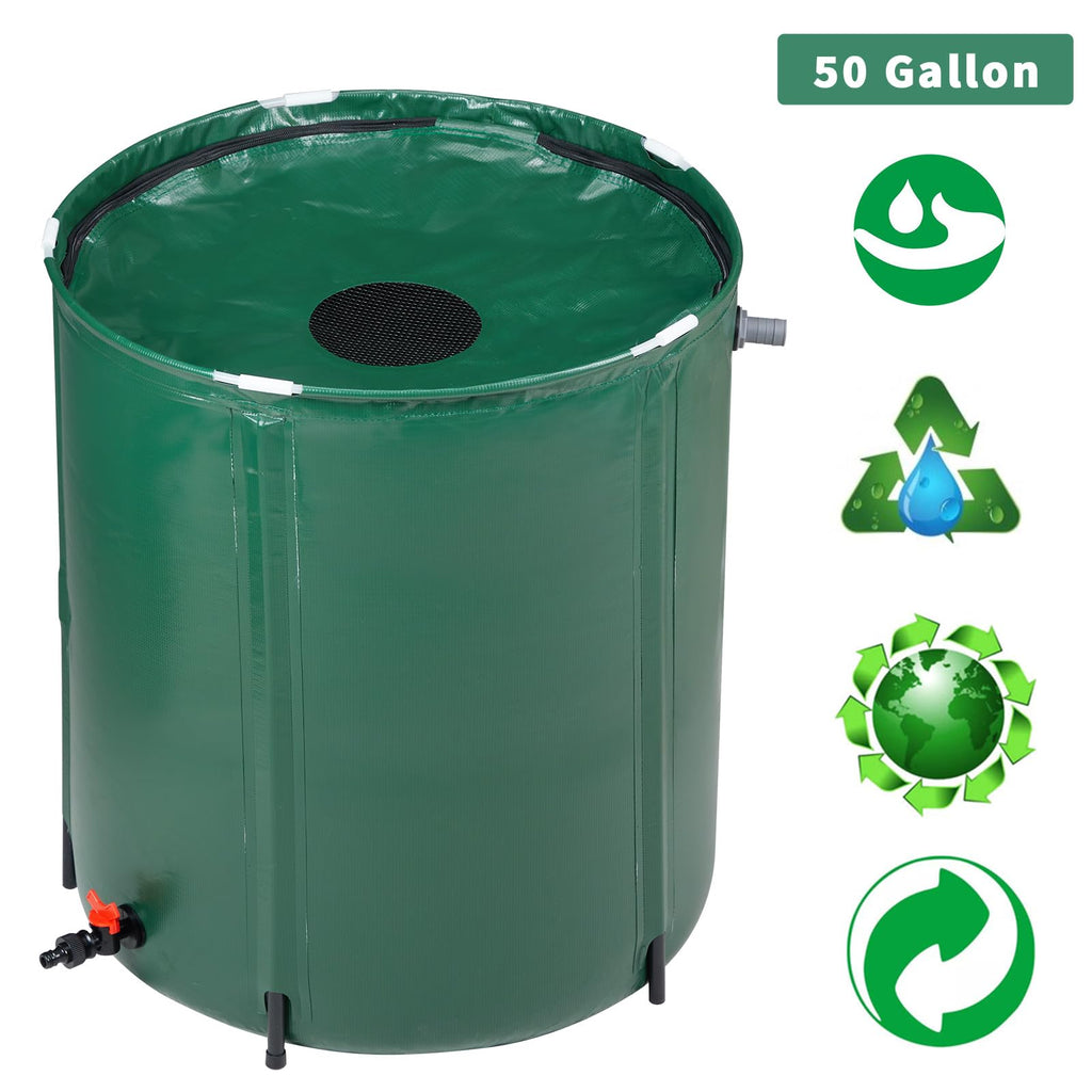 50 Gallon Foldable PVC Rain Barrel with Filter K524024