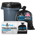 45 Gallon Heavy Duty Black Trash Bags 100 Count A678050