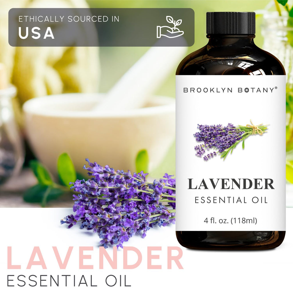 Spearmint & Lavender Essential Oils 4 Fl Oz Pack of 2 T19419
