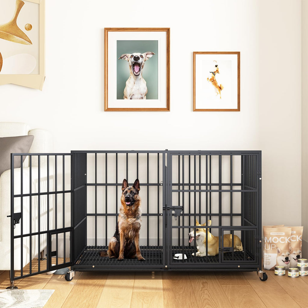 42 Inch Heavy Duty Metal Dog Crate with Divider M382482
