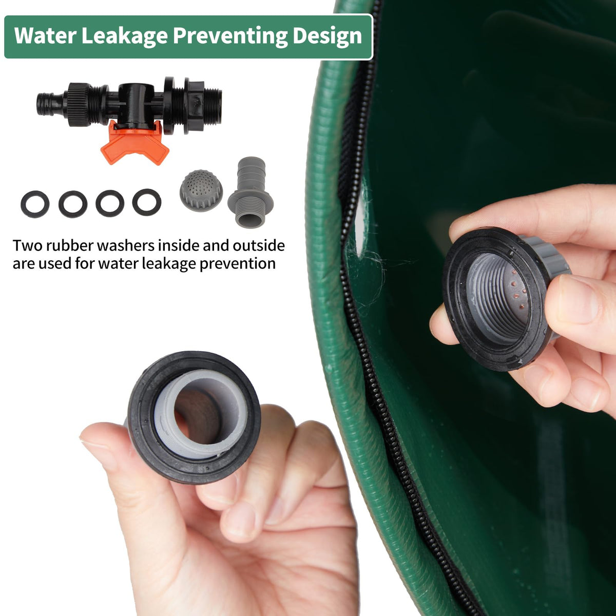 50 Gallon Foldable PVC Rain Barrel with Filter K524024