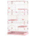 3/4-Tier Wire Cat Cage Playpen Kennel with Hammock C683