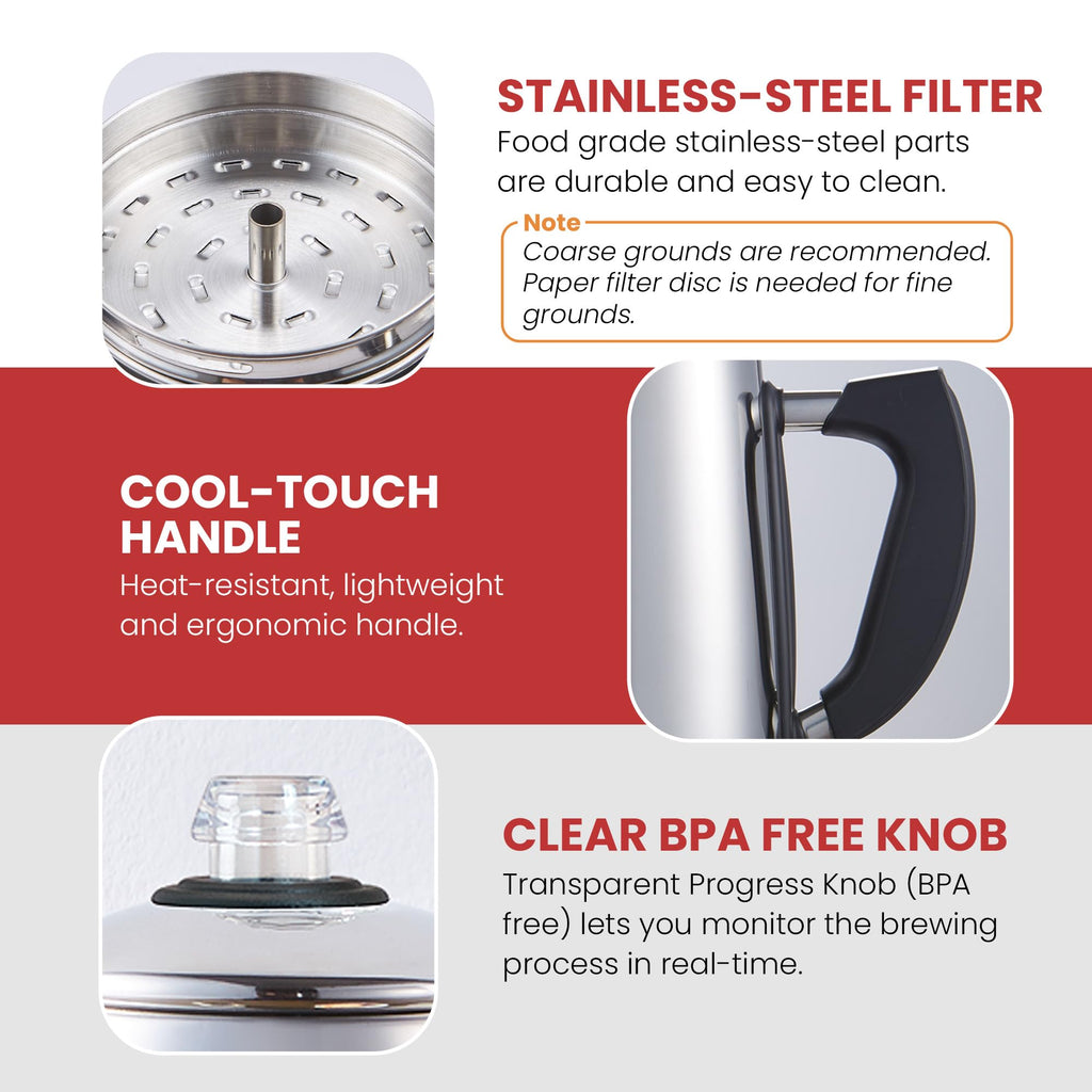 12-Cup Electric Coffee Percolator X9726