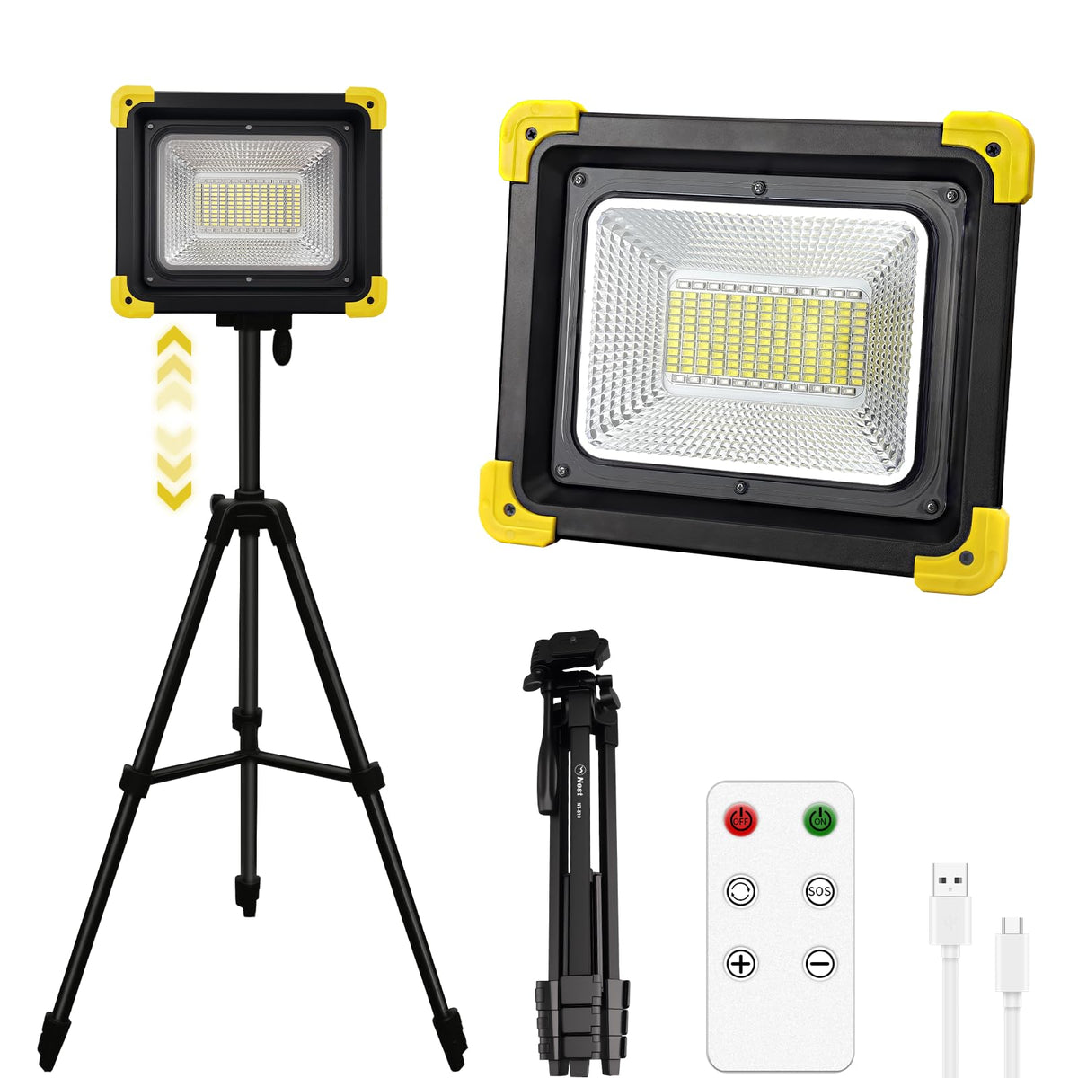 12000mAh Rechargeable LED Work Light with Stand I34755