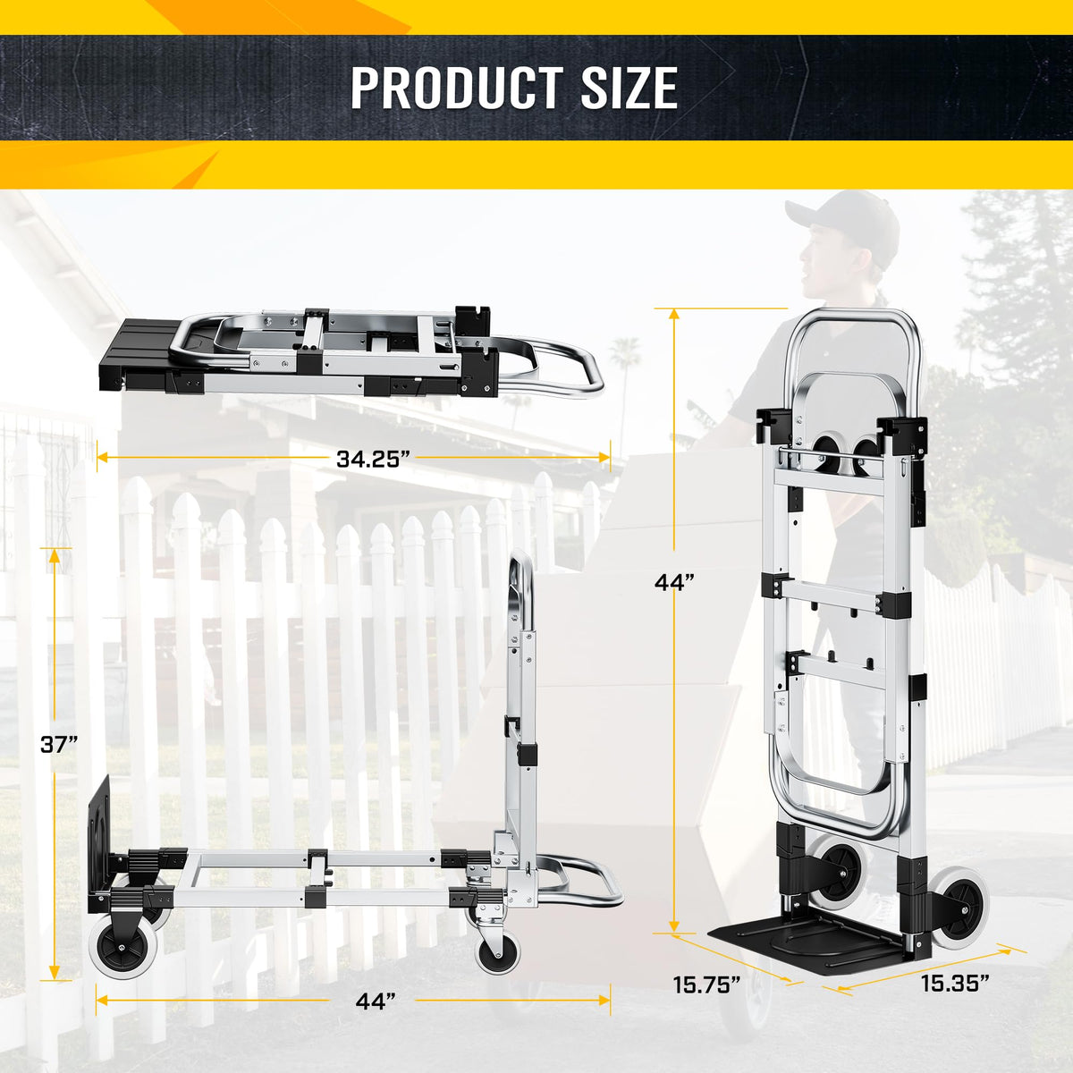 600lbs 3 in 1 Folding Hand Truck Dolly H283