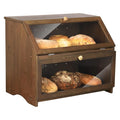 Double Layer Wooden Bread Box T9849
