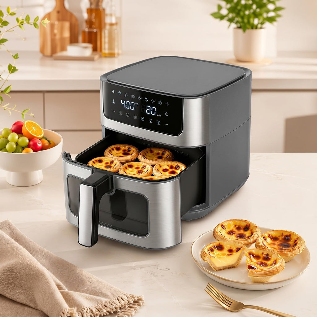 8-in-1 Air Fryer 6 Quarts with Presets and Window X628