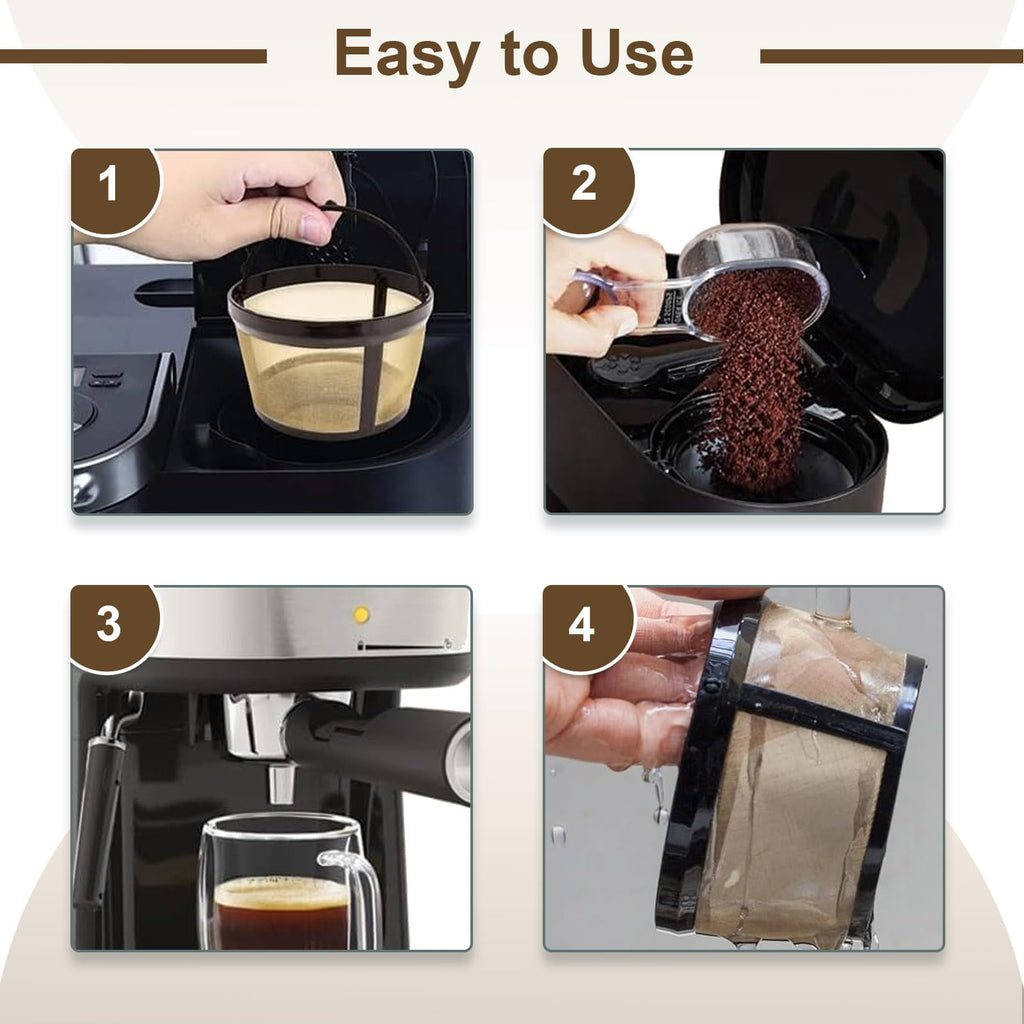 Reusable Coffee Filter Basket 2-Pack with Coffee Spoon W1794