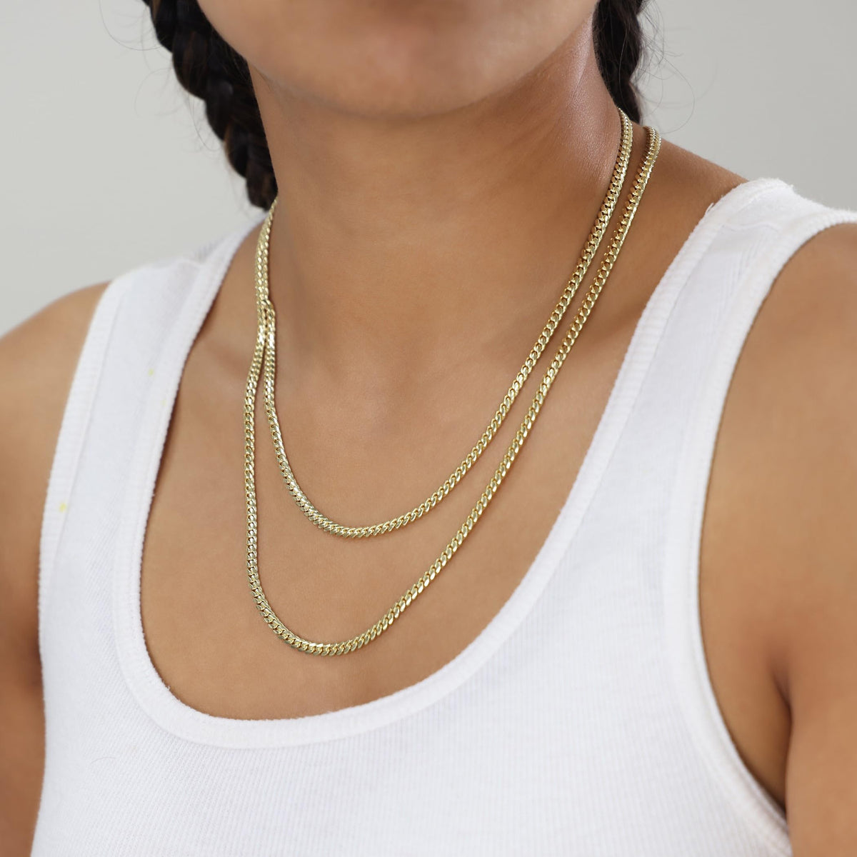18k Yellow Gold Cuban Link Chain Necklace Y464934