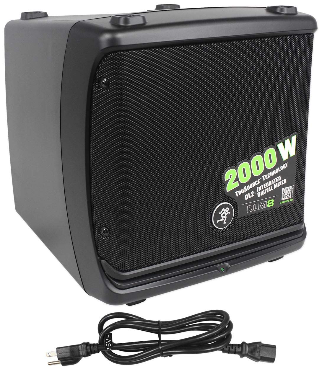 2000-Watt 8 in Powered PA Speakers with Tripod Stand Kit and XLR Cables P892