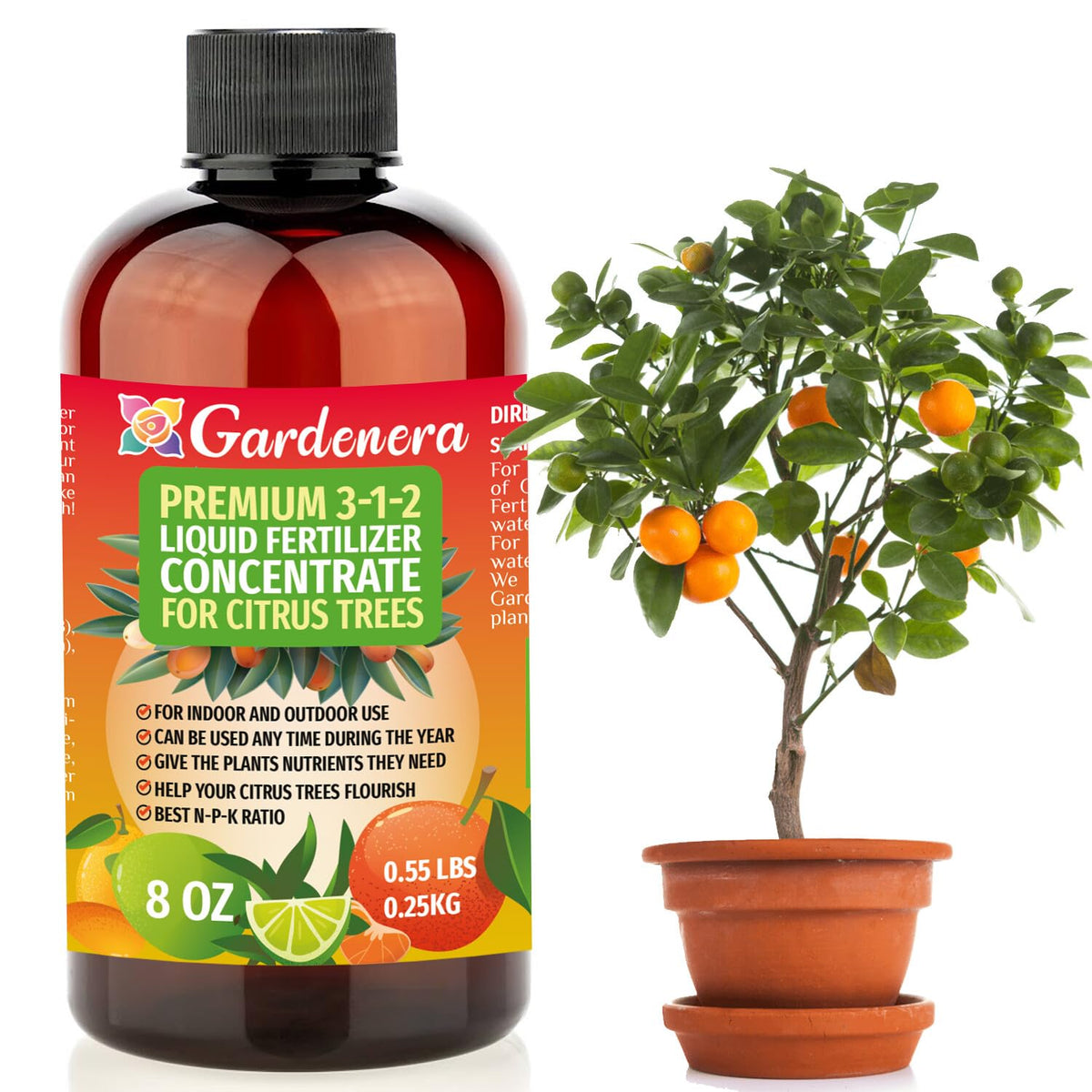 Liquid Citrus Tree Fertilizer 3-1-2 Concentrate 8oz N596