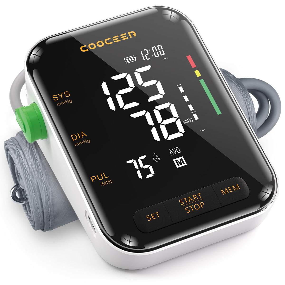 Automatic Upper Arm Blood Pressure Monitor with Adjustable Cuff F42167