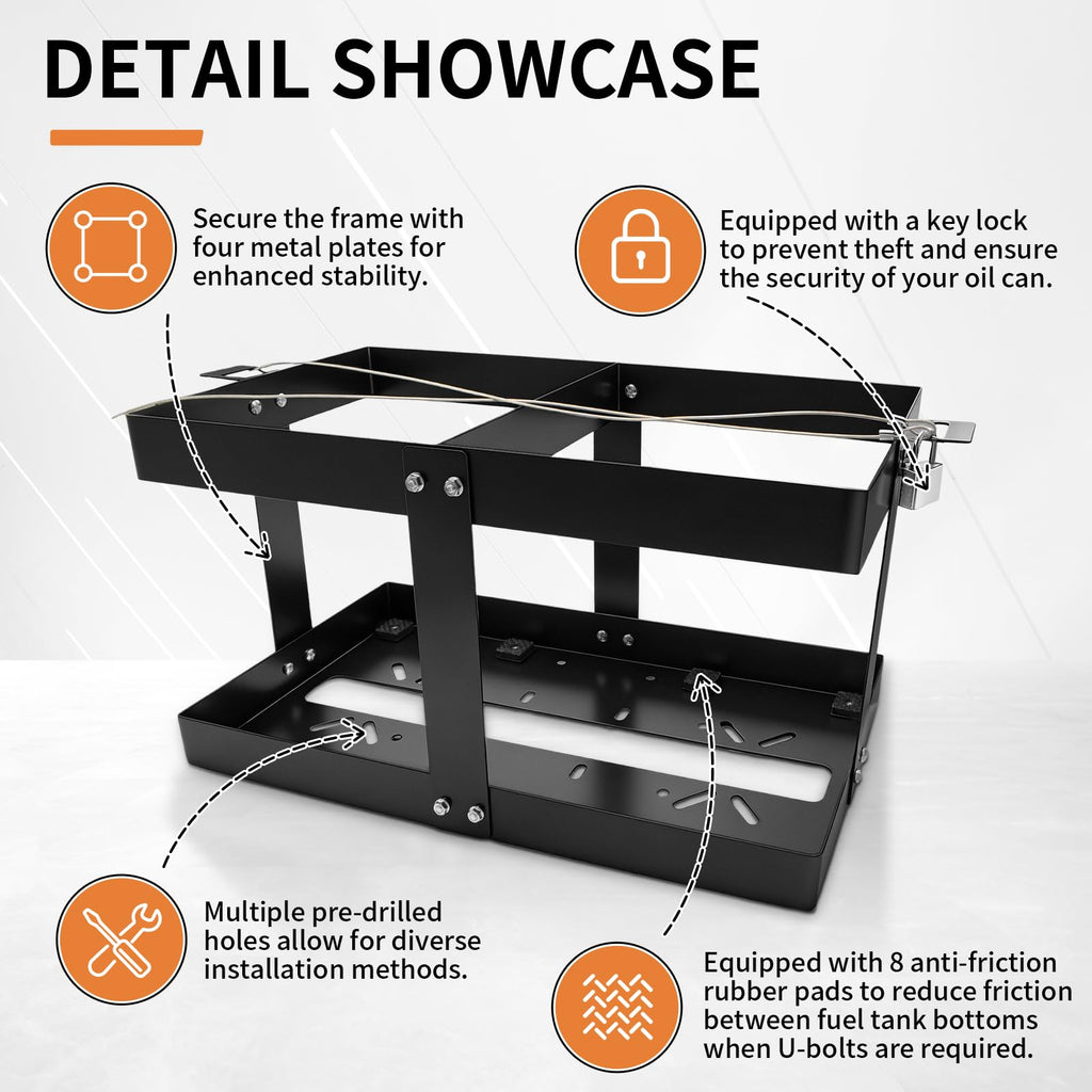 5 Gallon Fuel Jug Holder with Lock X37832