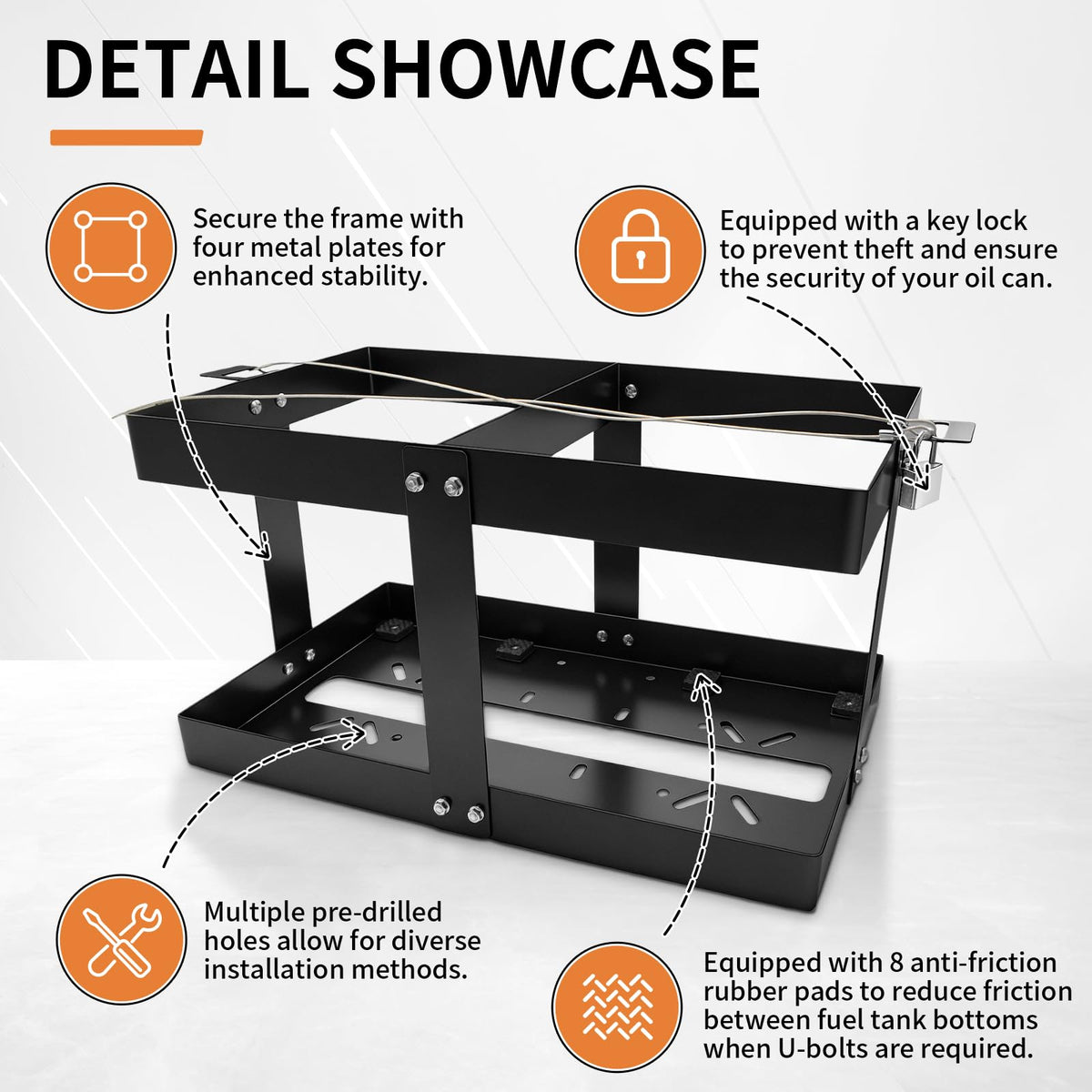 5 Gallon Fuel Jug Holder with Lock X37832