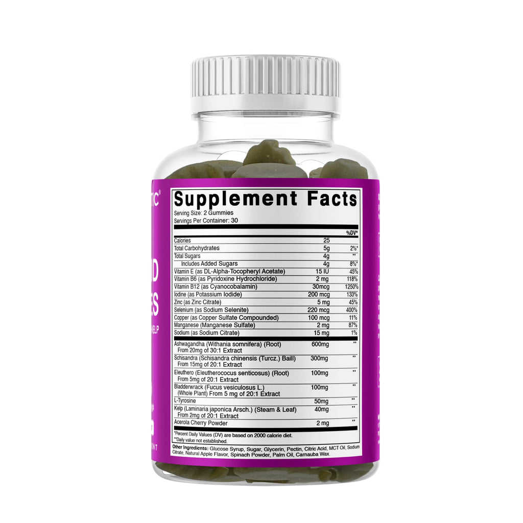 Thyroid Gummies with Iodine & Kelp, 60 Gummies J717