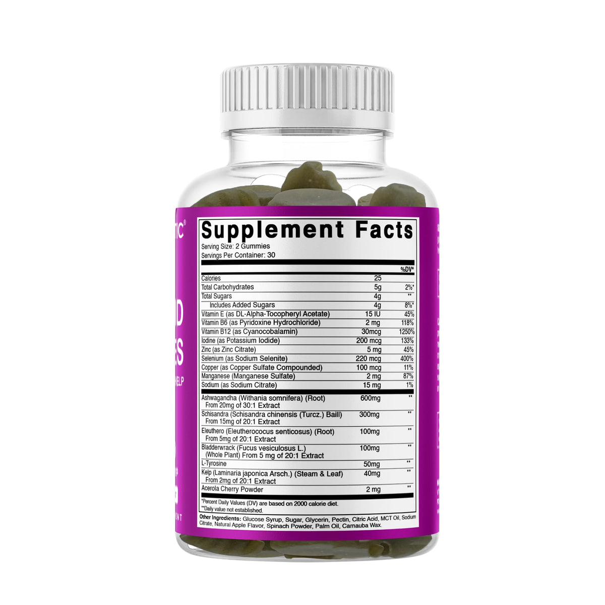 Thyroid Gummies with Iodine & Kelp, 60 Gummies J717