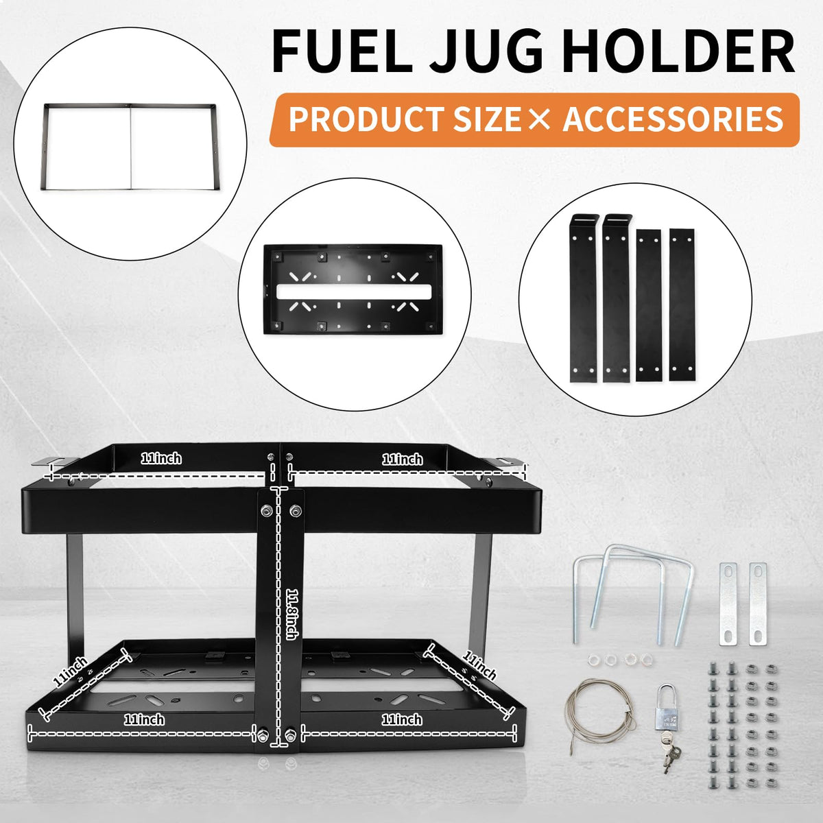5 Gallon Fuel Jug Holder with Lock X37832