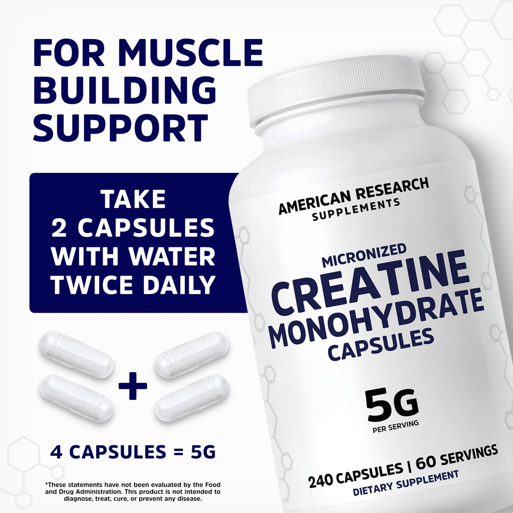 Micronized Creatine Monohydrate Capsules 5G J591520