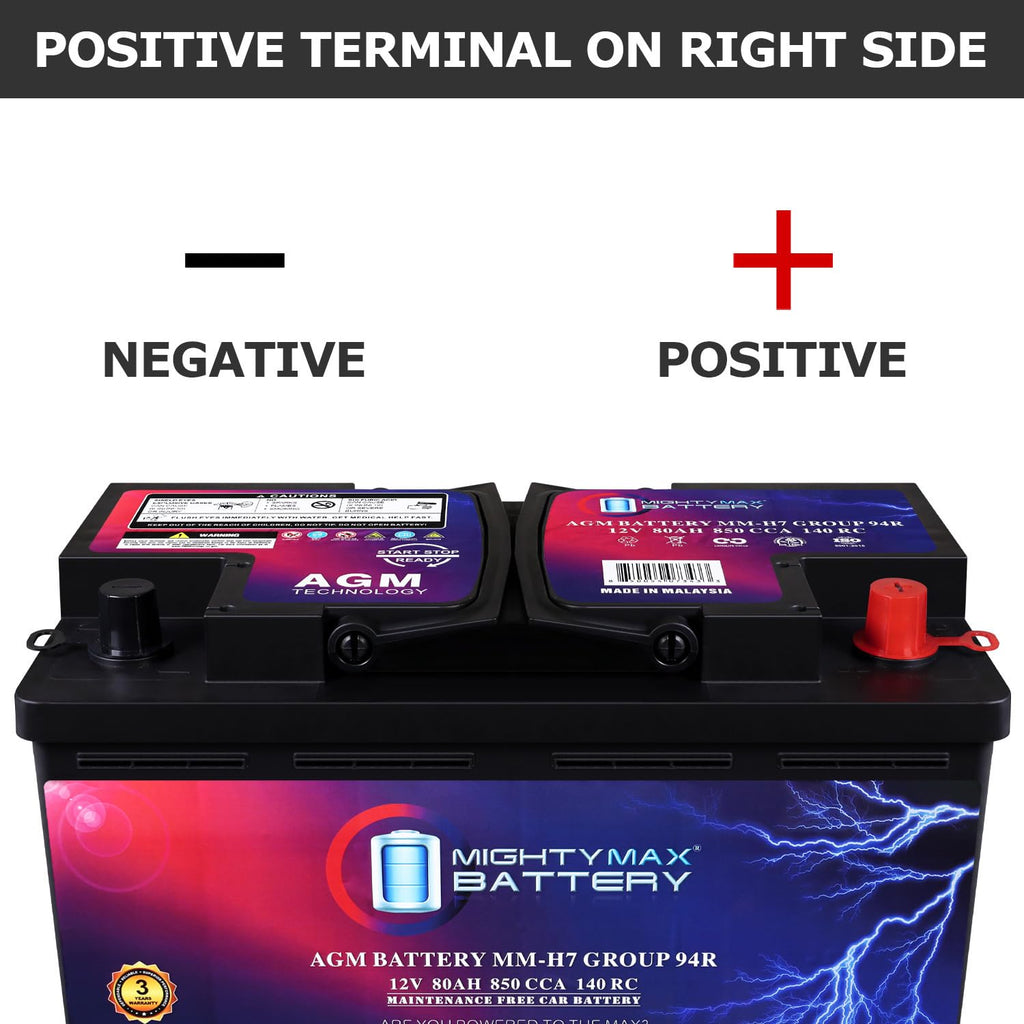 12V 80AH 850 CCA Replacement Battery M88357
