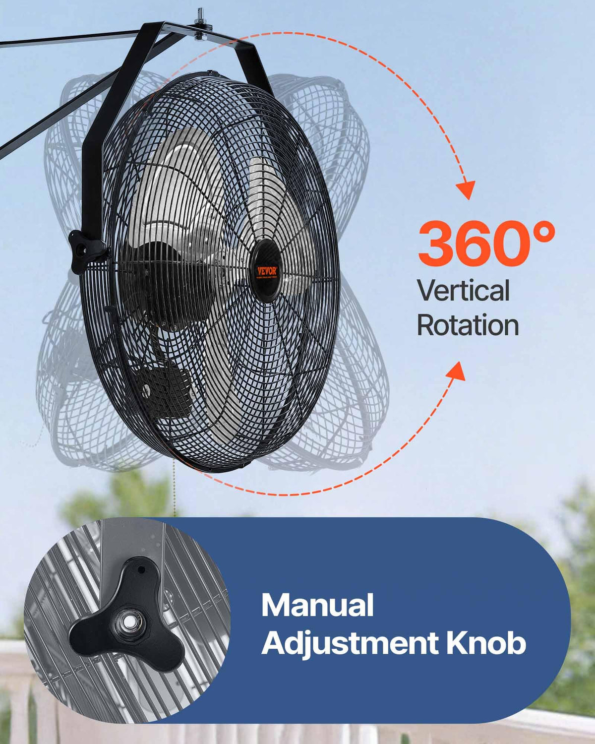 18 Inch 3-speed Wall Mounted Metal Fan C278538