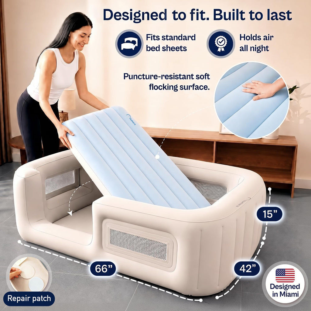 Inflatable Toddler Travel Bed with Electric Pump V225