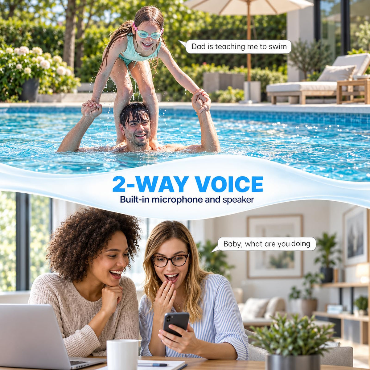 2K Light Bulb Security Camera 5G&2.4G WiFi 360° 2 Pack N13706