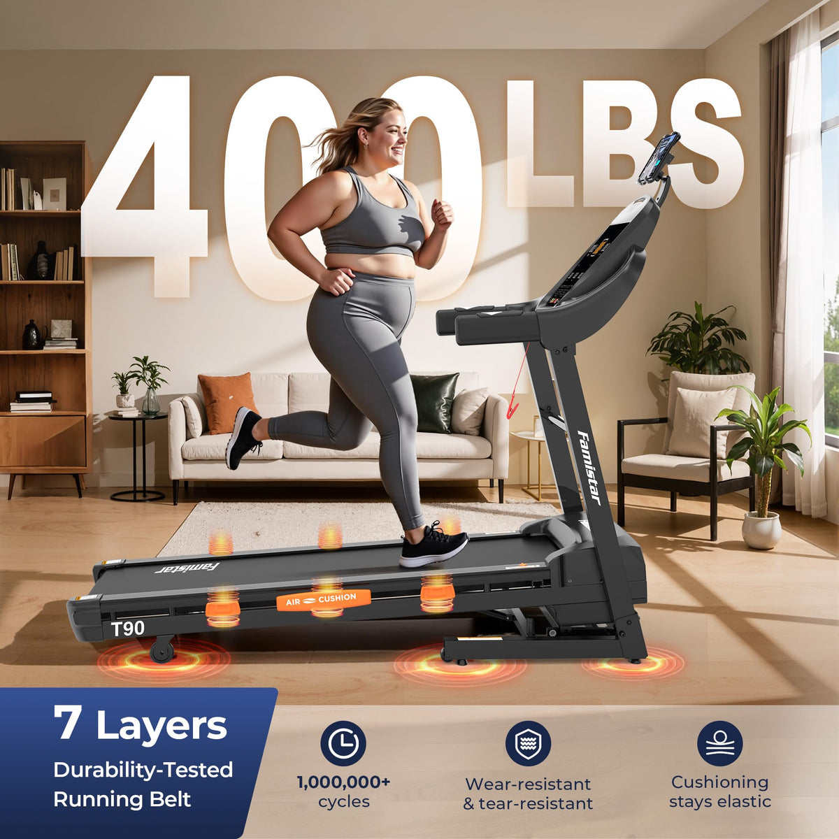 Foldable Treadmill with 18.5" Wide Belt X8115