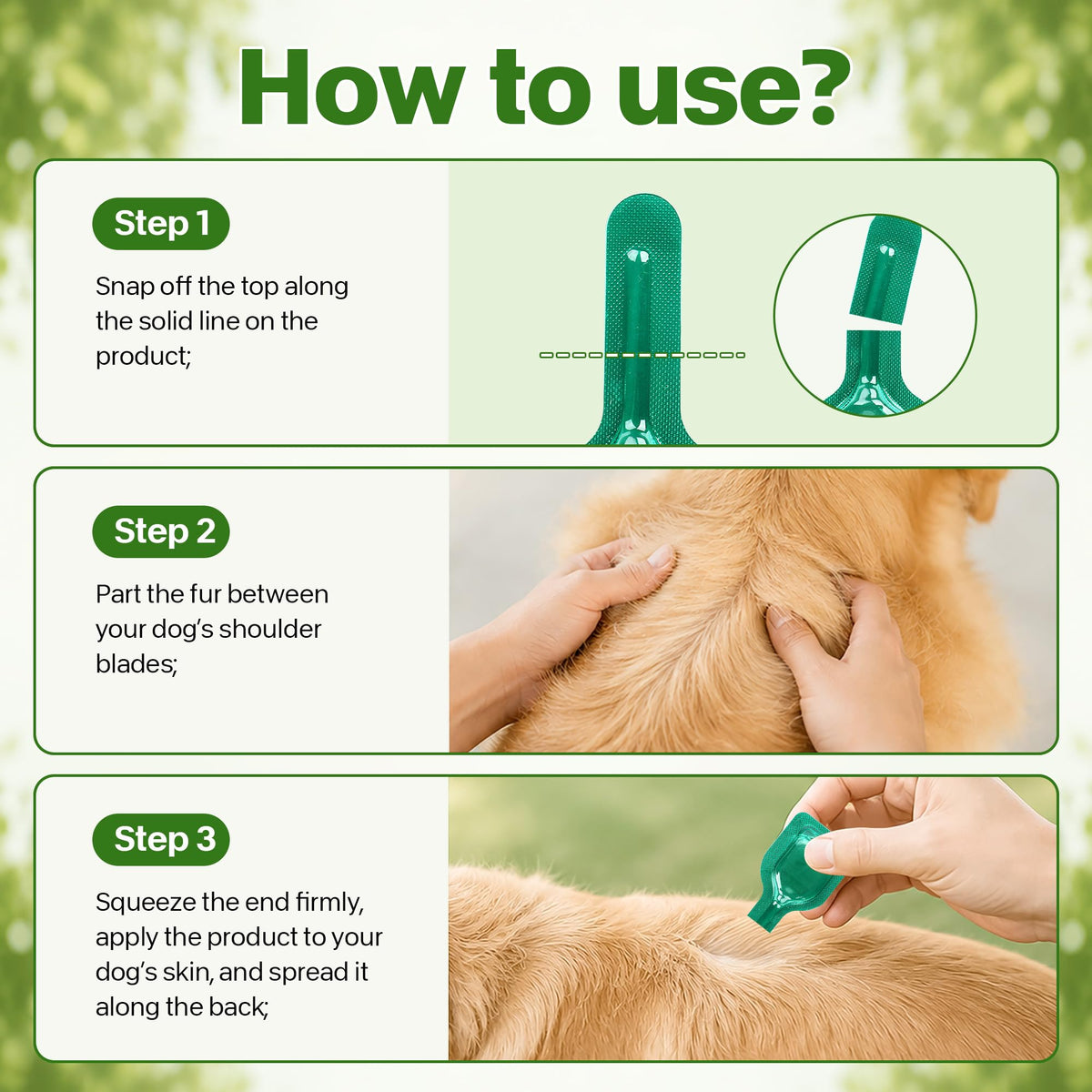 Flea and Tick Prevention for Dogs 5-43 lbs 6 Doses S49803