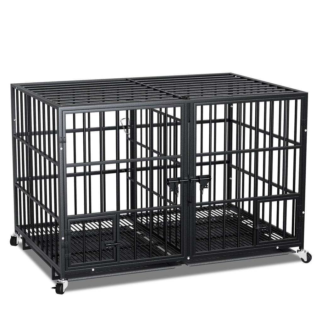 42 Inch Heavy Duty Metal Dog Crate with Divider M382482