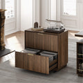Black Walnut 2 Drawer Fluted Lateral File Cabinet U996